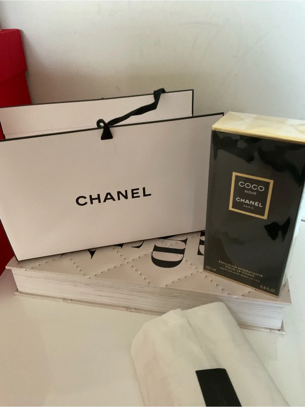CHANEL Coco Noir Moisturizing Body Lotion — Black & Gold Accents
